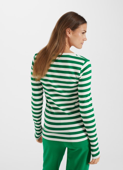 Slim Fit Sweatshirts Modal Longsleeve smaragd