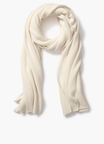 Coupe Regular Fit Maille Cashmere Blend - Scarf eggshell