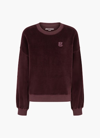 One Size Sweatshirts Velvet Sweater cassis