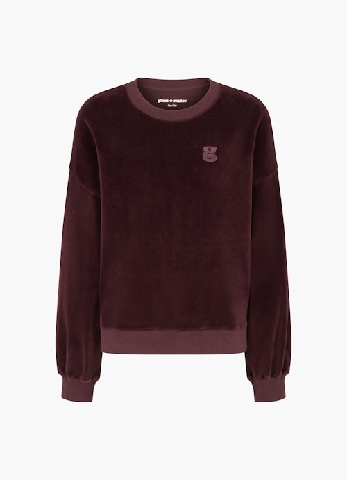 One Size Sweatshirts Velvet Sweater cassis