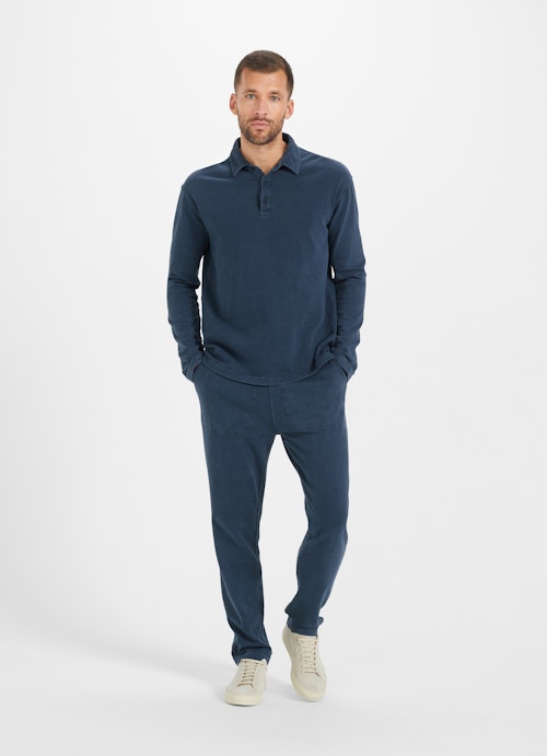 Coupe Regular Fit T-shirts à manches longues Polo Longsleeve dark ink