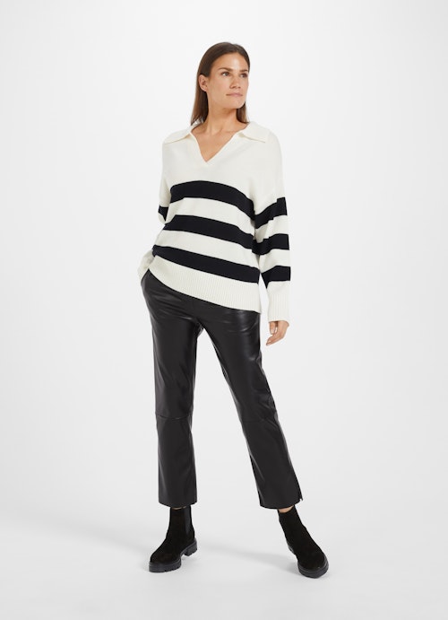 Regular Fit Pants Tech Leather - Trousers black