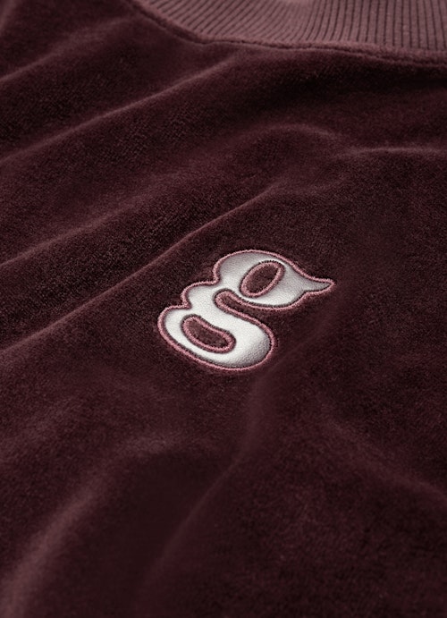 Taille unique Sweat-shirts Sweater en Velvet cassis