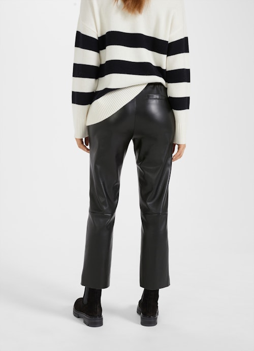 Regular Fit Pants Tech Leather - Trousers black