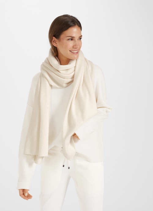 Regular Fit Strick Cashmere Blend - Schal eggshell