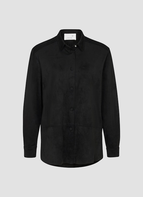 Regular Fit T-shirts Tech Velours - Overshirt black