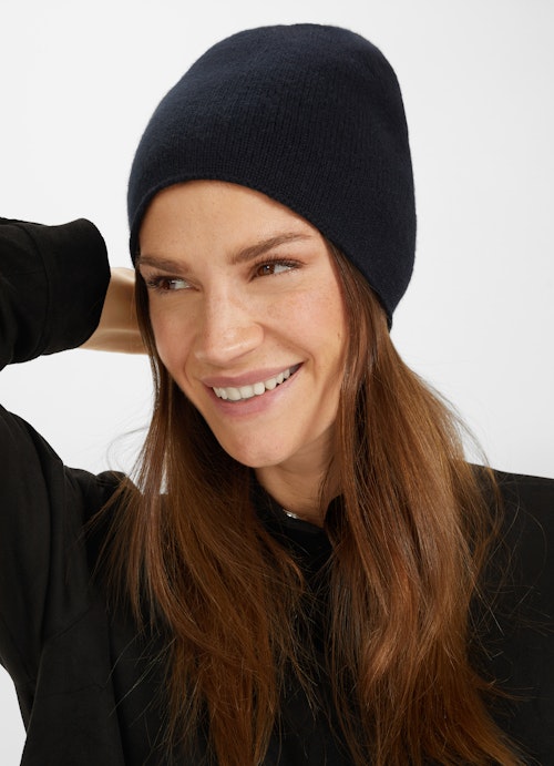 One Size Strick Cashmere Blend - Mütze black