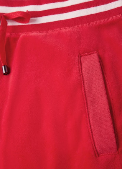Slim Fit Pants Monaco Baby Trousers Velvet Striped red