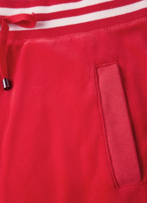 Coupe Slim Fit Pantalons Monaco Baby Trousers Velvet Striped red