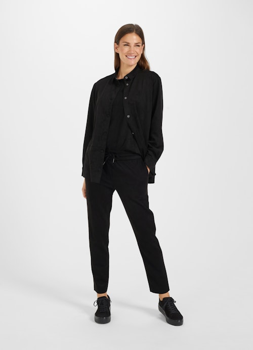 Regular Fit T-shirts Tech Velours - Overshirt black