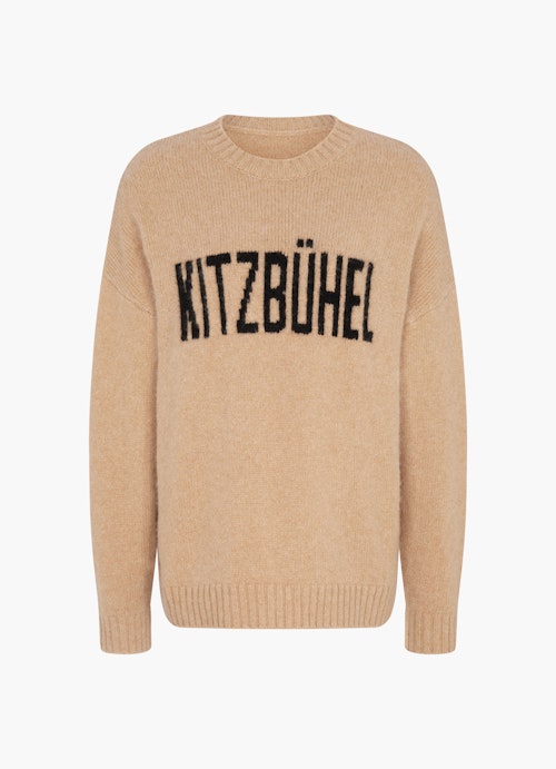 One Size Strick Fluffy Knit Sweater Kitzbühel camel melange