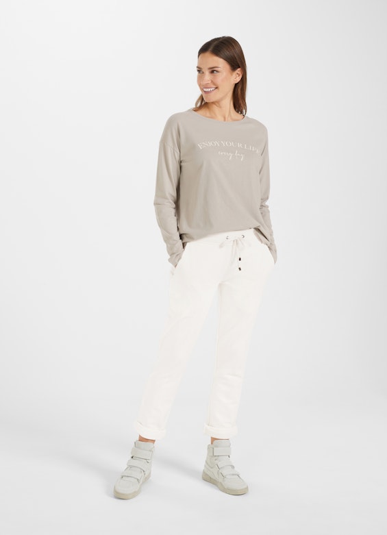 Coupe Loose Fit T-shirts à manches longues Longsleeve feather grey