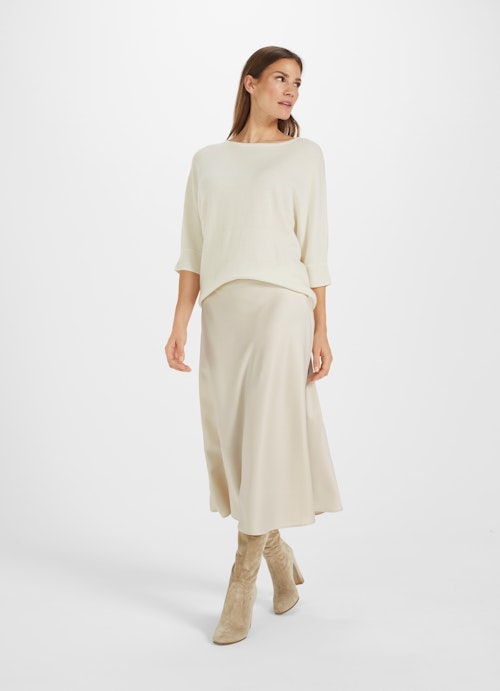 Medium Length Röcke Satin - Rock eggshell