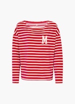 Loose Fit Sweatshirts Monaco Baby Sweater Velvet Striped red-eggshell
