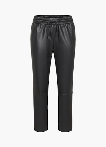 Regular Fit Pants Tech Leather - Trousers black