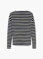 Loose Fit Sweatshirts Monaco Baby Sweater Velvet Striped navy-eggshell