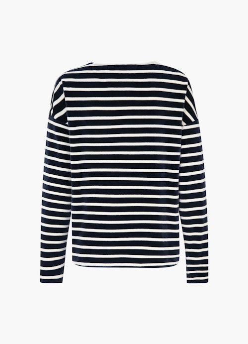 Coupe Loose Fit Sweat-shirts Monaco Baby Sweater Velvet Striped navy-eggshell