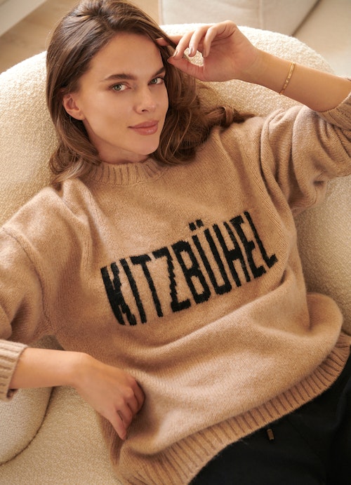One Size Knitwear Fluffy Knit Sweater Kitzbühel camel melange