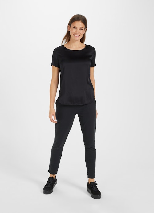 Regular Fit Blusen T-Shirt black