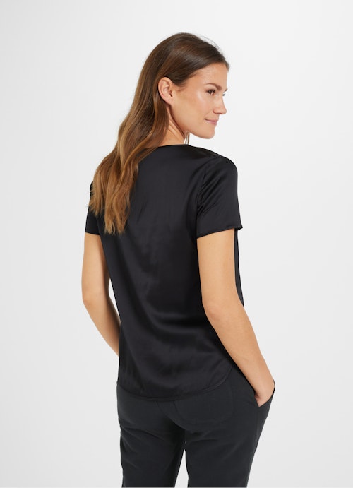 Regular Fit Blusen T-Shirt black