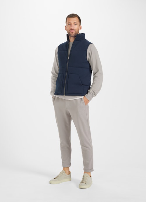 Regular Fit Jacken Interlock Pique - Weste dark ink