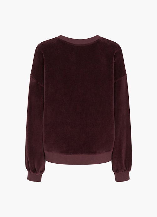 Taille unique Sweat-shirts Sweater en Velvet cassis