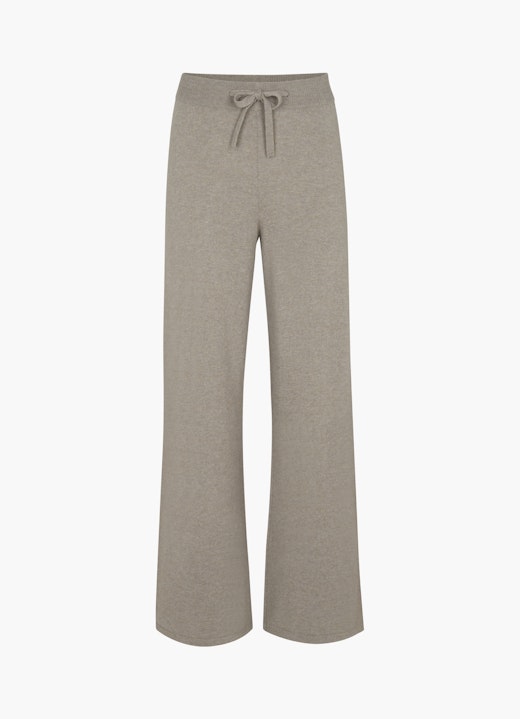 Regular Fit Pants Cashmere Blend - Trousers feather grey melange