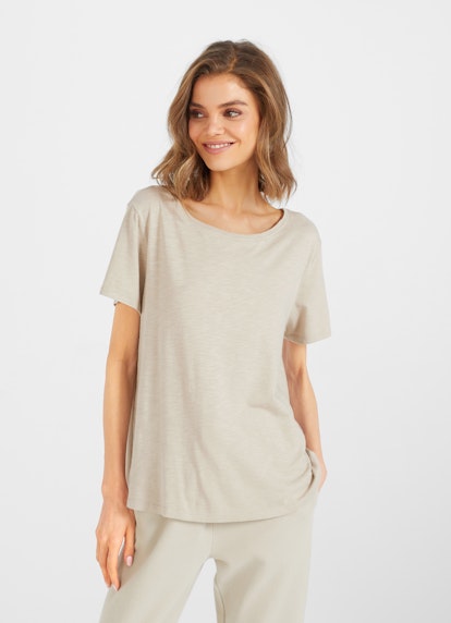 Loose Fit T-shirts T-Shirt with Inverted Pleat olive grey