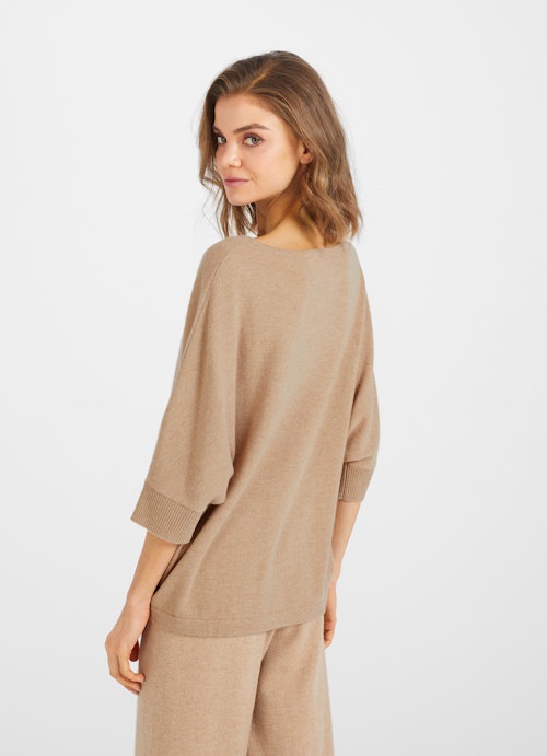 Casual Fit Sweatshirts Cashmere Blend - Sweater camel