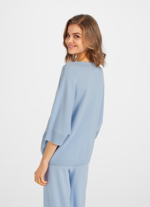 Coupe Regular Fit Sweat-shirts Cashmere Blend - Pulls cash.blue