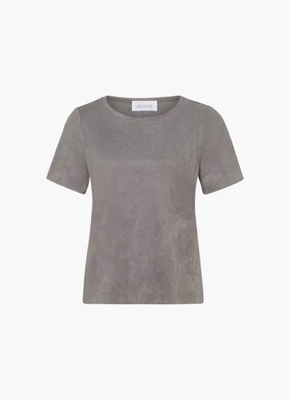 Coupe Loose Fit T-shirts T-shirt en velours technique steel grey