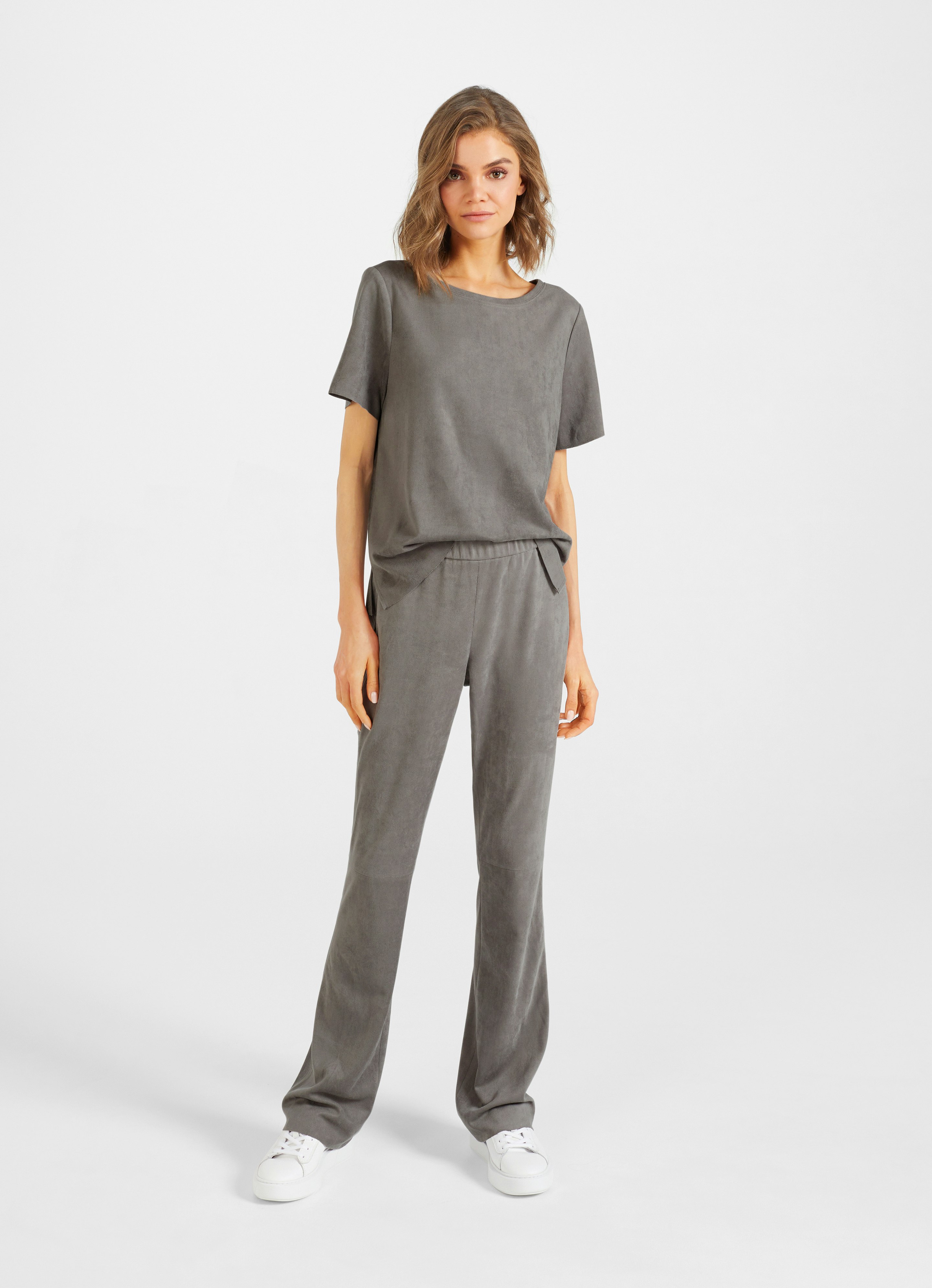 【Raucohouse】Side dart wrinkle slim bootcut pants Editor Mid Rise Bootcut Pant | Express