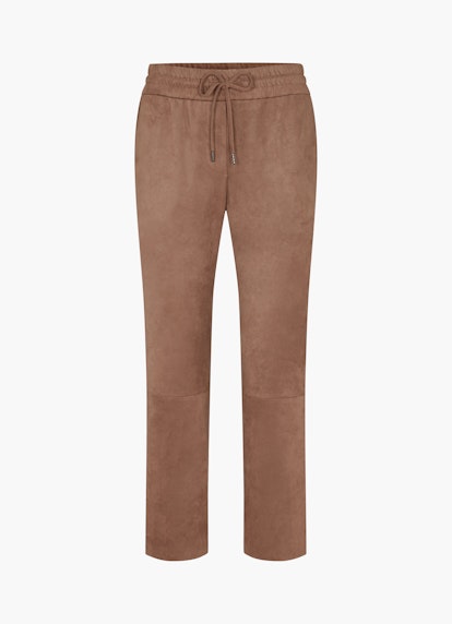 Casual Fit Pants Tech Velours - Trousers tobacco
