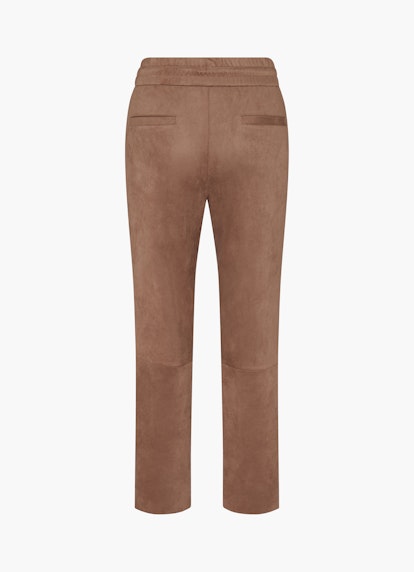 Casual Fit Pants Tech Velours - Trousers tobacco