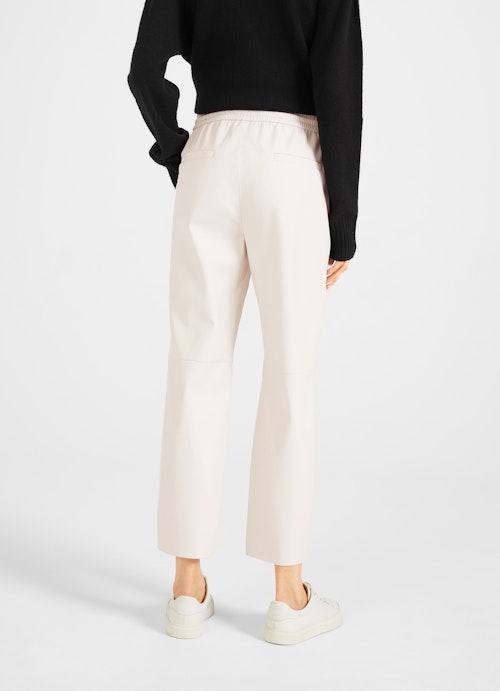 Regular Fit Pants Tech Leather - Trousers eggshell