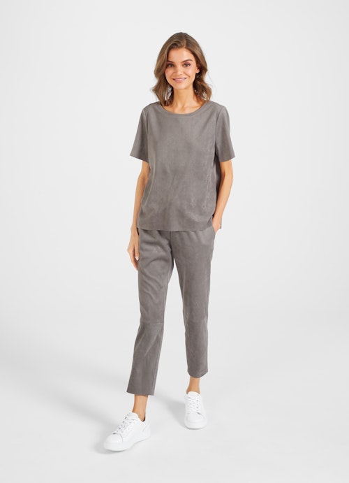 Loose Fit T-Shirts Tech Velours - T-Shirt steel grey