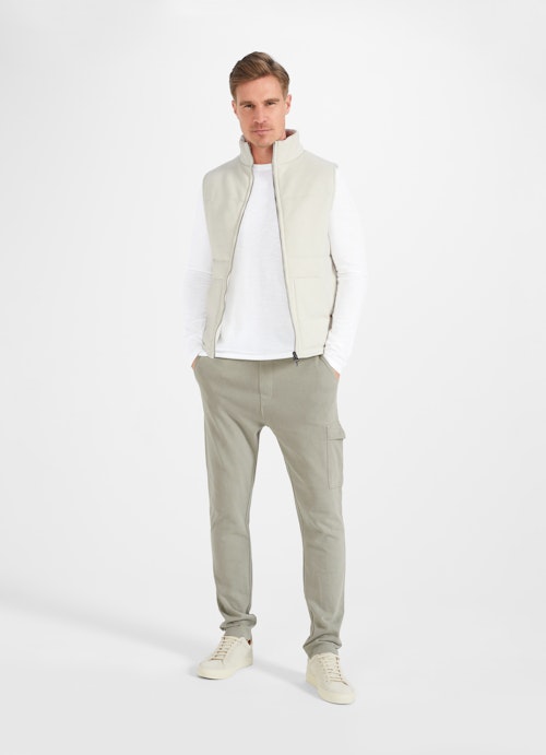 Regular Fit Jacken Interlock Pique - Weste eggshell