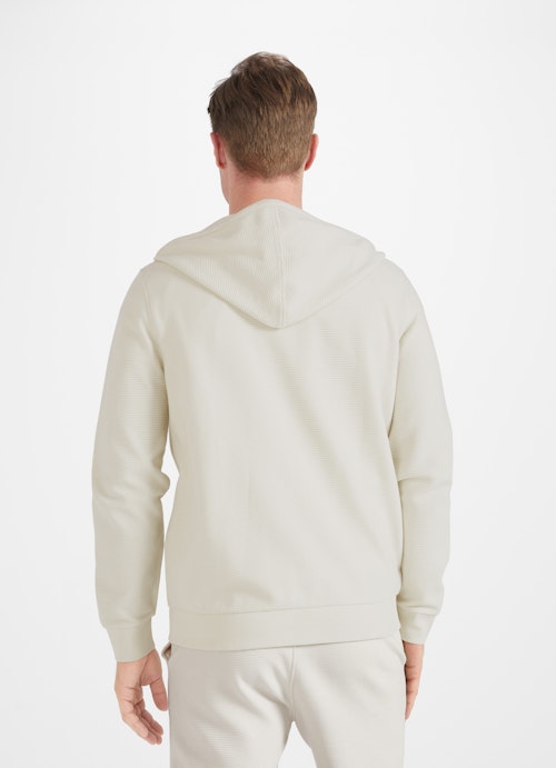 Regular Fit Jacken Hoodie - Sweatjacke eggshell