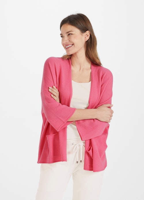 Casual Fit Knitwear Cashmere Blend - Cardigan pink tulip