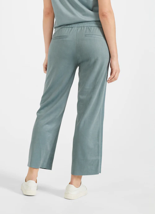 Coupe Wide Leg Pantalons Tech Velours - Pantalon Culotte stormy green