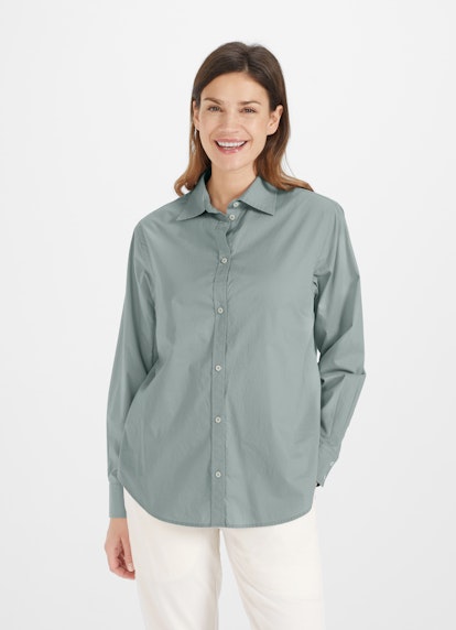 Coupe Regular Fit Chemisiers Blouse en popeline stormy green