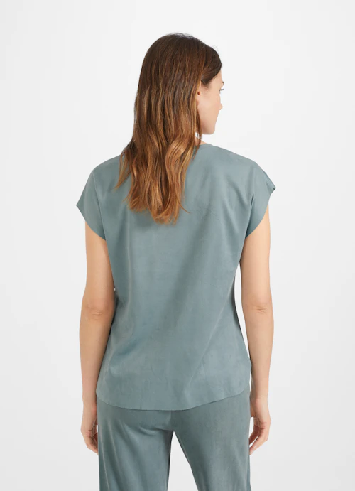 Coupe Regular Fit T-shirts Tech Velours - T-shirt stormy green