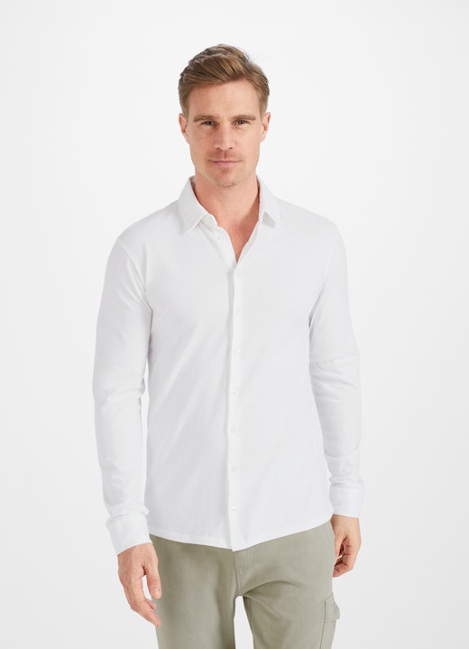 Regular Fit Hemden Jersey - Hemd white