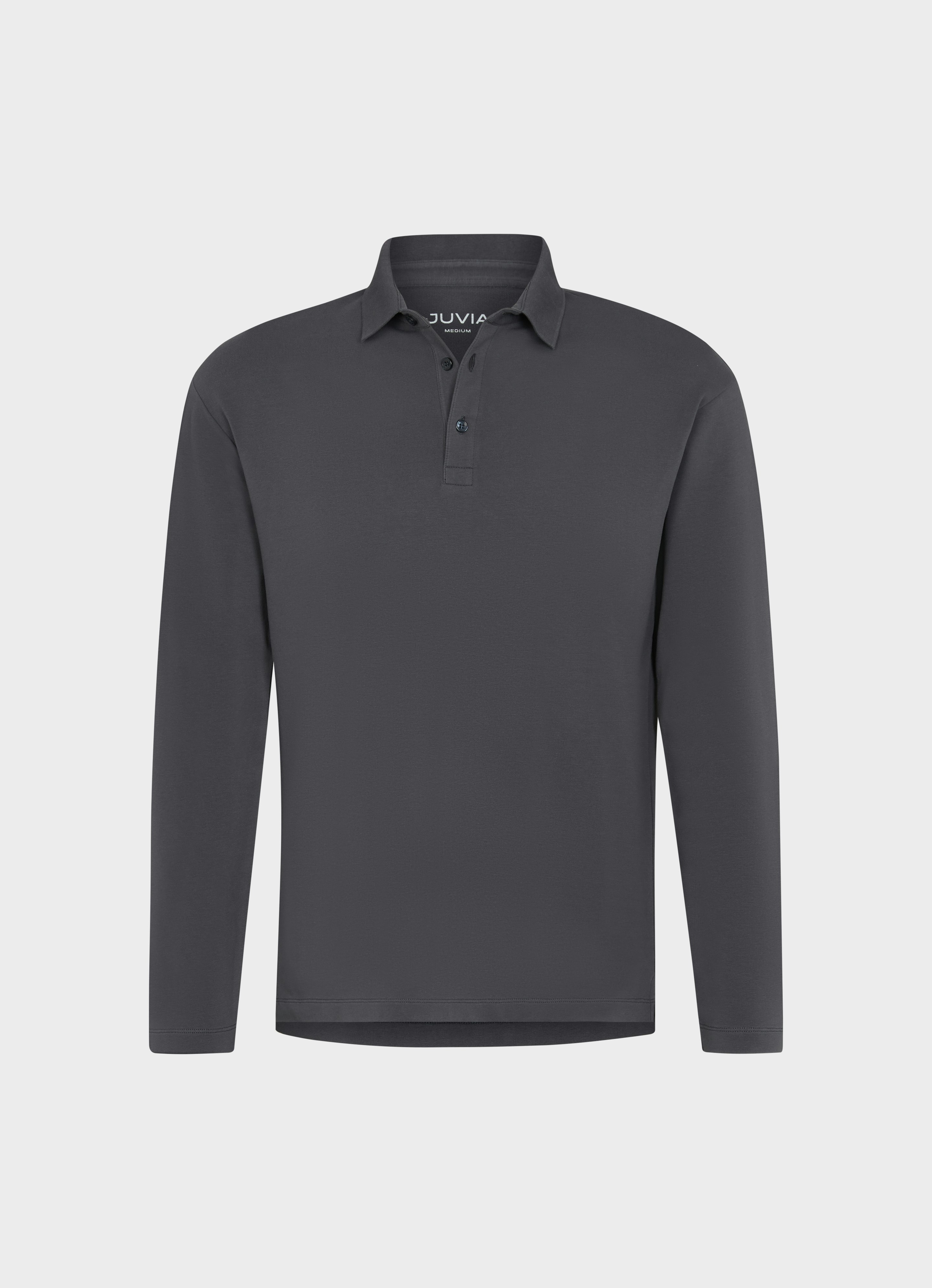 Grey Polo Longsleeve Halvar | Buy Long sleeve tops online at JUVIA