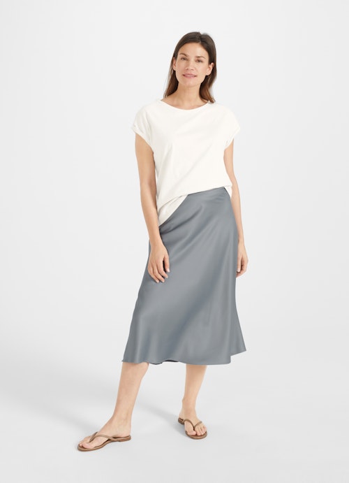Regular Fit Skirts Satin - Skirt stormy green