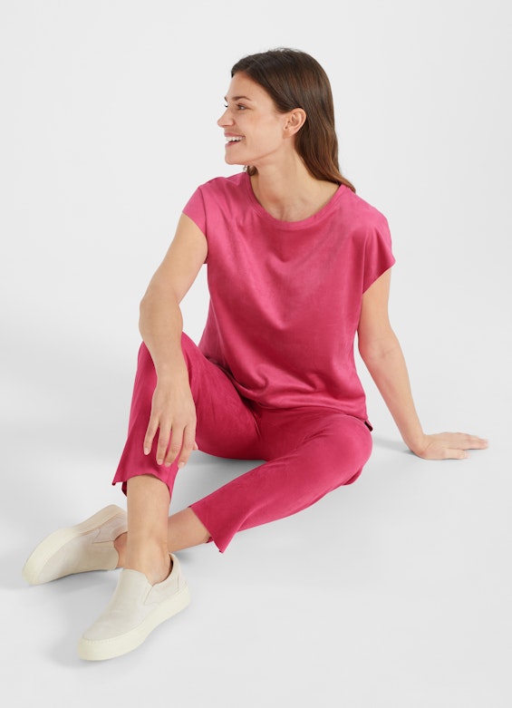 Coupe Regular Fit T-shirts Tech Velours - T-shirt pink tulip