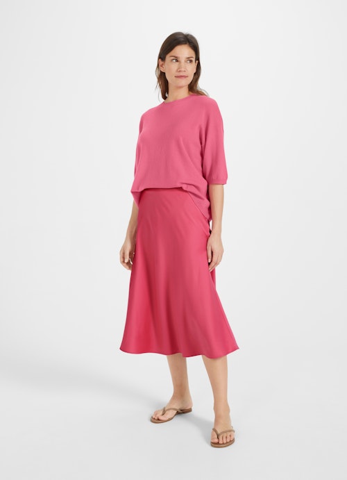 Regular Fit Skirts Satin - Skirt pink tulip