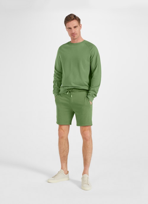 Slim Fit Bermudas Terrycloth - Shorts jade green