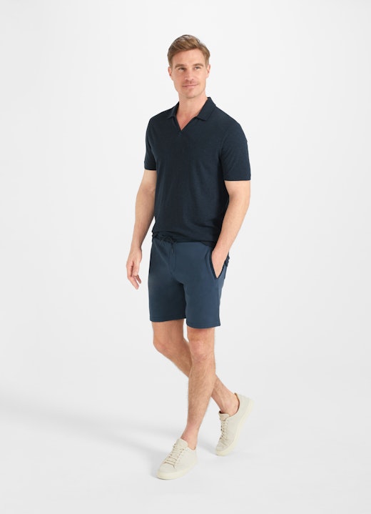 Slim Fit Bermudas Terrycloth - Shorts dark ink