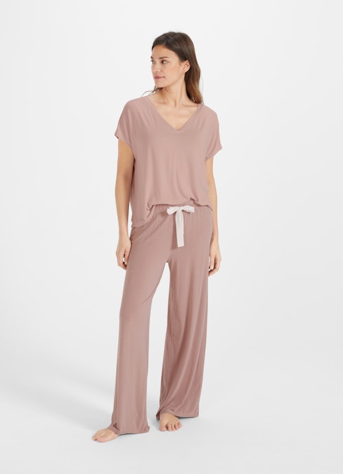 Wide Leg Pants Nightwear - Trousers mallow